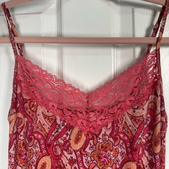 Secret Treasures Pink Paisley Lace Chemise - Picture 3 of 7